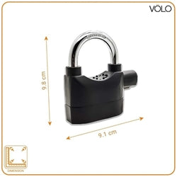 larm Security Lock With Motion Sensor And 3 Keys, Metallic Finish (Black) - Key Lock Visit the VOLO Store