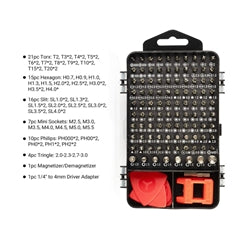 112Pcs Precision Screwdriver Set, Black