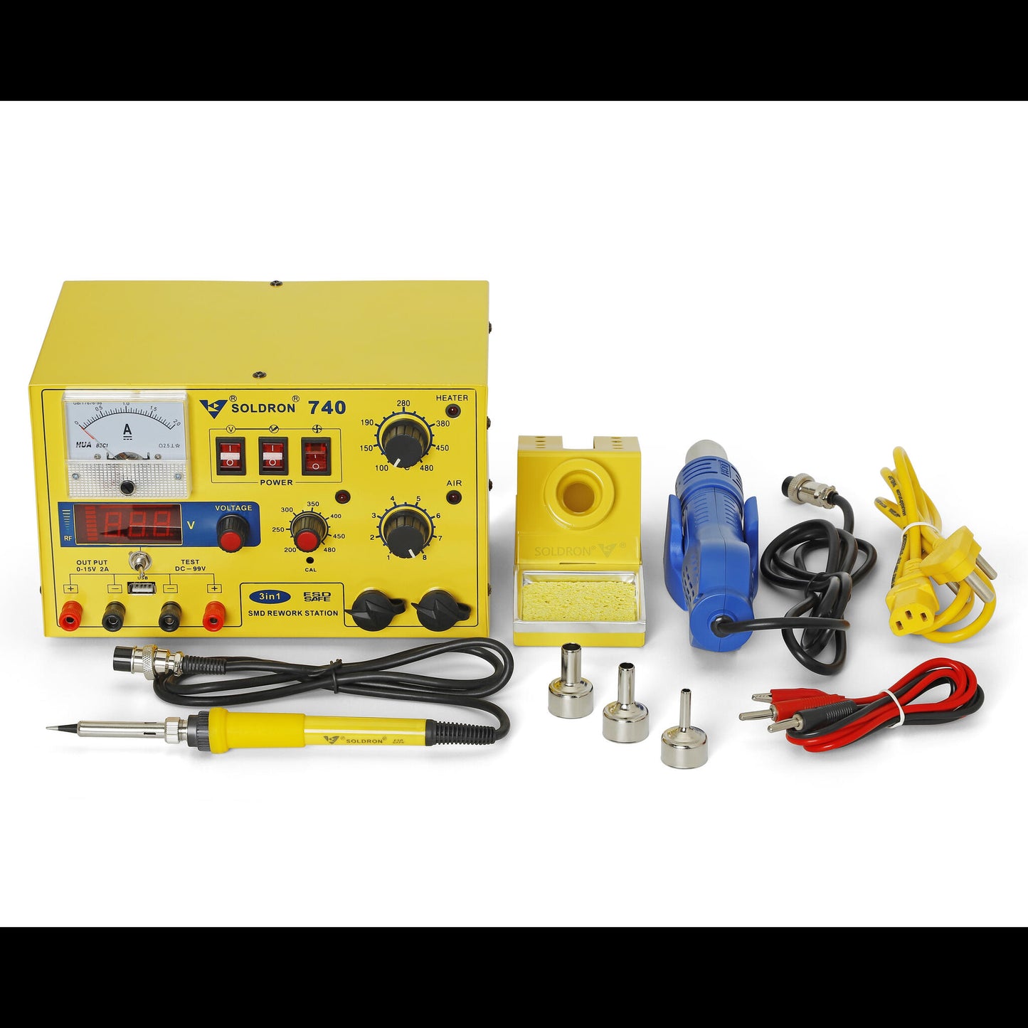 Soldron 740 3-in-1 Hot Air and Soldering Station
