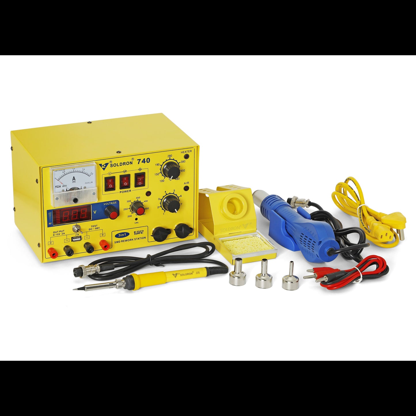 Soldron 740 3-in-1 Hot Air and Soldering Station