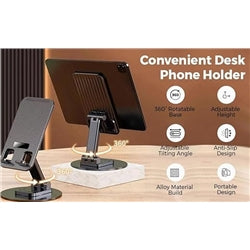 Folding Lifting Bracket Tablet Stand, Phone Stand Holder All Metal Base Angle Adjustable Cellphone Bracket (Pack of 1)