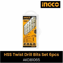 Ingco 6PCS HSS Metal Drill Bits Set