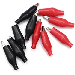 Small Crocodile Clip Black & Red Pair