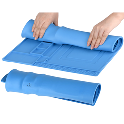 SOLDRON ESD Heat Insulation Soldering Working Mat Silicone Pad High Temperature Resistance Welding Working Mat with Magnet