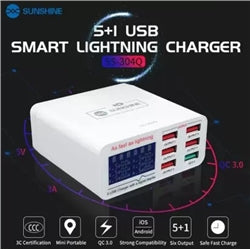 Sunshine Intelligent Fast Charger SS-304Q 3.5 A Six Pin Socket